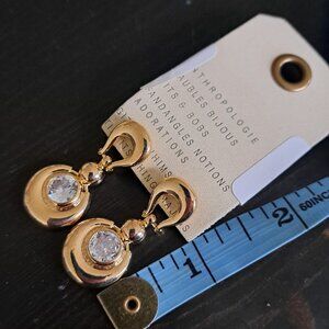 Anthropologie Crystal Inset Drop earrings